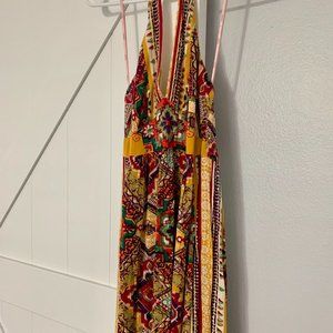 Forever21 Contemporary colorful halter maxi dress